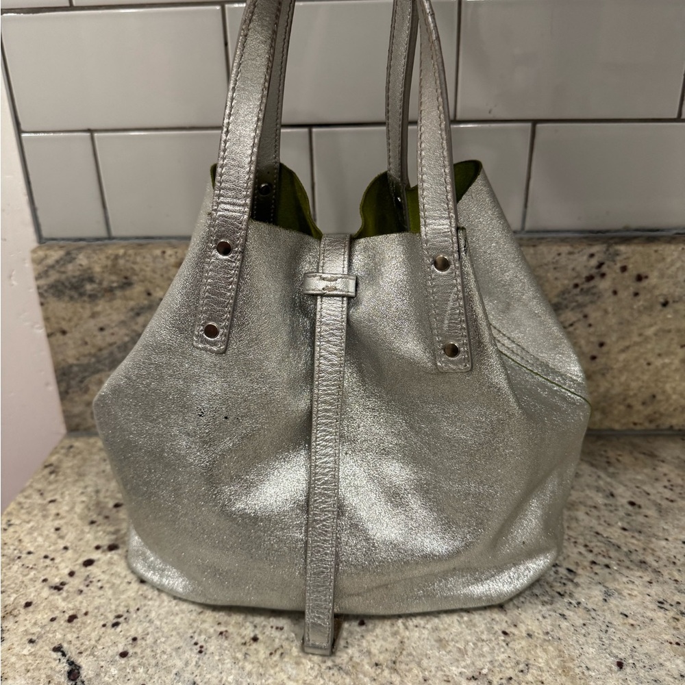 Tiffany & Co. Metallic Leather Mini Tote